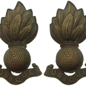 WW1 Royal Engineers Corps OFFICERS Bronze Collar Badge PAIR