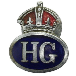 WW2 Home Guard Servicemans Enamel HG Lapel Badge