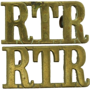 WW2 Royal Tank Regiment RTR Shoulder Title PAIR