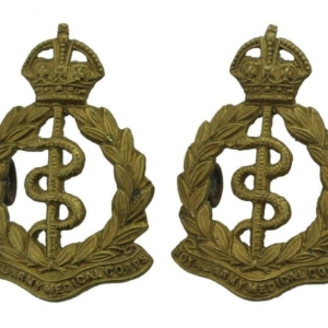 WW1 Royal Army Medical Corps RAMC Collar Badge PAIR