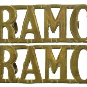 Royal Army Medical Corps RAMC Shoulder Title PAIR