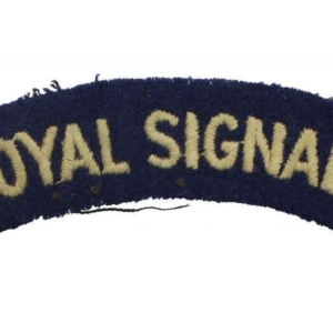 WW2 Royal Corps of Signals RCOS Cloth Shoulder Title Badge Flash