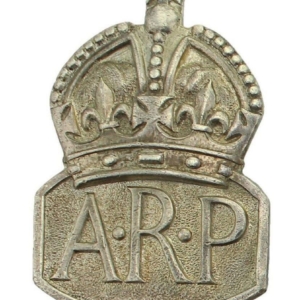 WW2 ARP Warden (Air Raid Precautions) HALLMARKED Silver Lapel Badge - MENS