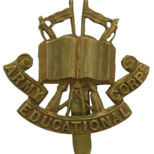 WW1 Army Educational Corps AEC Cap Badge - J.R.GAUNT LONDON