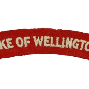 1950s National Service Duke of Wellingtons West Riding Cloth Shoulder Title Badge Flash
