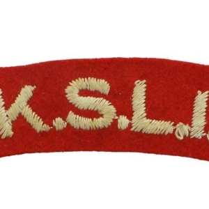 1950s National Service Kings Shropshire Light Infantry KSLI Cloth Shoulder Title Badge Flash