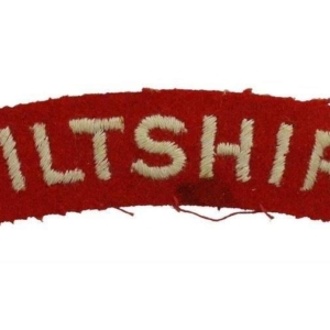 1950s National Service Wiltshire Regiment Cloth Shoulder Title Badge Flash