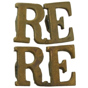 Royal Engineers Corps Shoulder Title PAIR