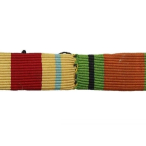 WW2 Medal Ribbon Bar - Africa Star & 1939-45 Defence Medal - SEW ON