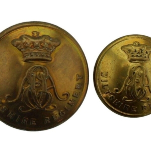 WW1 Wiltshire Regiment Tunic Button Pair - 26mm & 19mm