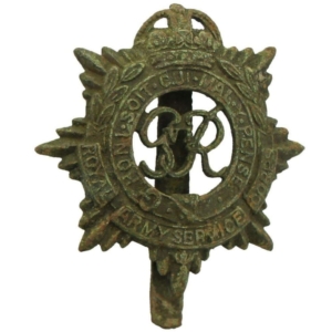 UK Dug Detecting Find - WW2 Royal Army Service Corps RASC Relic Cap Badge