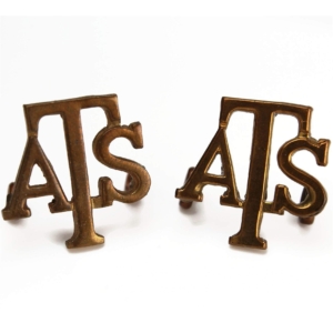 WW2 Auxiliary Territorial Service ATS Shoulder Title PAIR