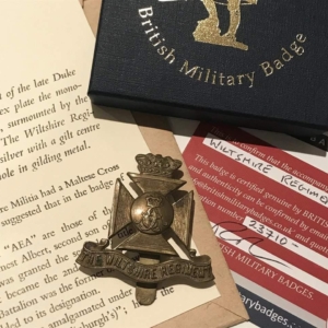 Wiltshire Regiment Cap Badge in Presentation & Gift Box