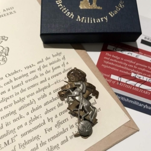 Royal Electrical & Mechanical Engineers REME Cap Badge in Presentation Gift Box