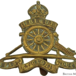 Royal Artillery Regiment Cap Badge - WW1 ECONOMY ISSUE (NON-VOIDED)