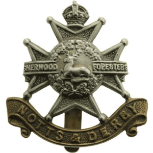 WW1 Sherwood Foresters (Notts and Derby) Regiment Cap Badge