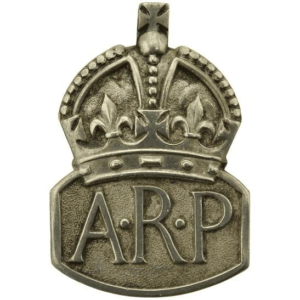WW2 ARP Warden (Air Raid Precautions) HALLMARKED Silver Lapel Badge - MENS