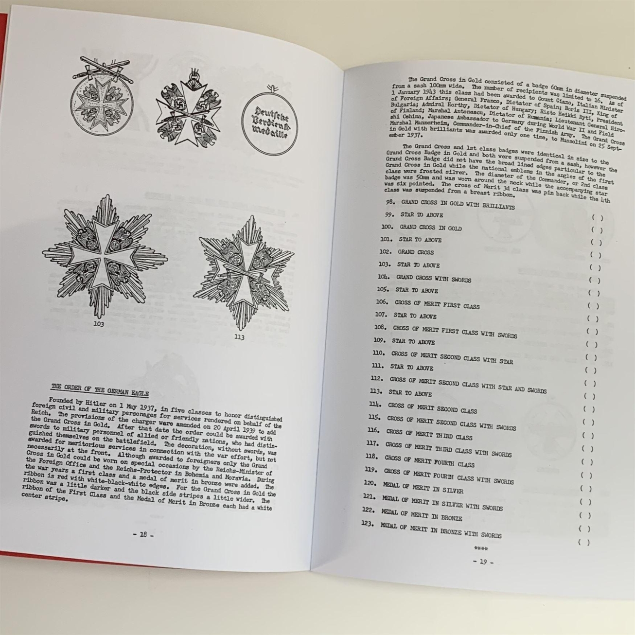 Collectors Guide Booklet to WW2 German Nazi Badges, Medals and ...