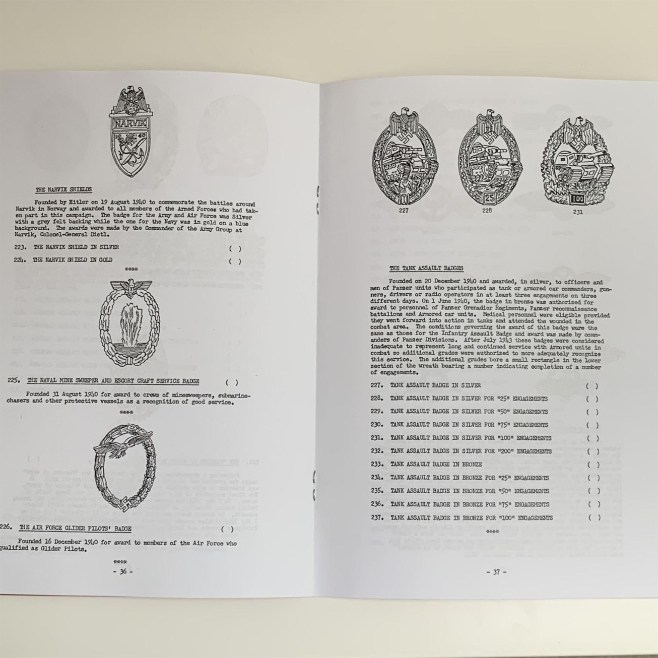 Collectors Guide Booklet to WW2 German Nazi Badges, Medals and ...
