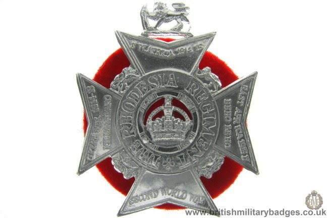 F1B/96 - The Rhodesia Infantry Regiment Staybrite Cap Badge