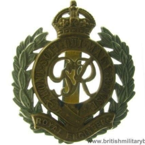 A1C/09 - Royal Engineers Corps Bi-Metal "George VI" Cap Badge