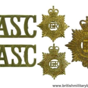 V1A/01 - Royal Army Service Corps RASC Queens Crown Insignia Set