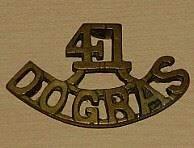 MM09/041 - 41st Dogras Regiment Shoulder Title