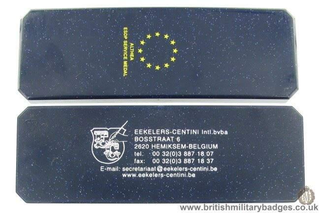 N1A/80 - European Union Althea ESDP Service Medal Issue Box Case