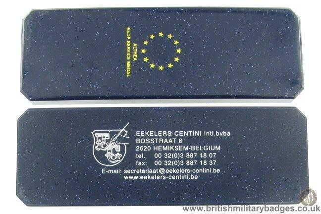 N1A/81 - European Union Althea ESDP Service Medal Issue Box Case