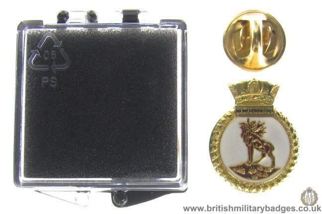S1A/82 - HMS Newfoundland Royal Navy Veteran's Lapel Badge & Box