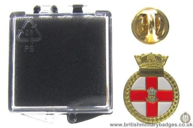S1A/86  HMS Prince of Wales Royal Navy Veteran Lapel Badge & Box