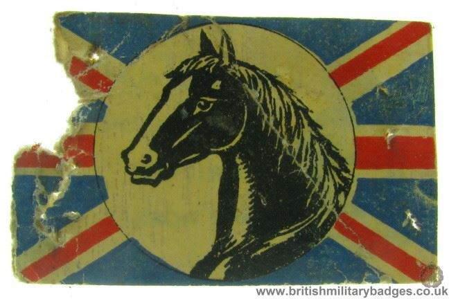 K1B/07 - WW1 British Army Horses Fund Charity Flag Day Pin Badge