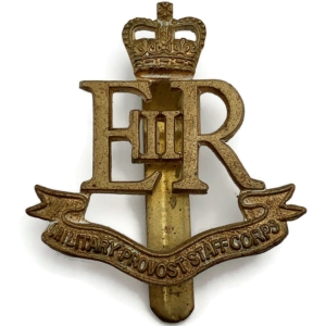 Military Provost Staff Corps Cap Badge DOWLER BIRMINGHAM - Queens Crown