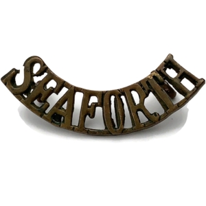 Seaforth Highlanders Scottish Regiment Shoulder Title
