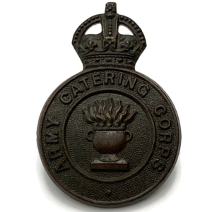 WW2 Army Catering Corps BRONZE Officers Cap Badge