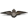 WW2 Royal Air Force RAF Wings SILVER Sweetheart Brooch - 77mm