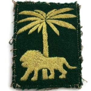 WW2 British Army Singapore District Formation Cloth Colonial Insignia Patch