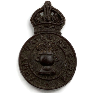 WW2 Army Catering Corps ACC PLASTIC Economy Issue Cap Badge