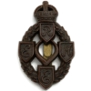WW2 Royal Electrical & Mechanical Engineers Corps REME PLASTIC Economy Issue Cap Badge