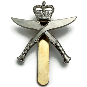 Gurkha Rifes Regiment Brigade METAL Cap Badge - Queens Crown