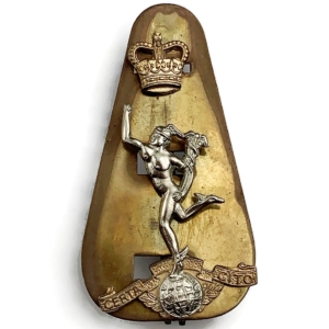 Royal Corps of Signals RCOS Cap Badge DUAL CONSTRUCTION - Queens Crown