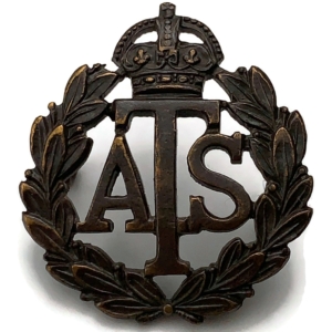 WW2 Auxiliary Territorial Service ATS Corps OFFICERS Bronze Collar Badge - J.R.GAUNT