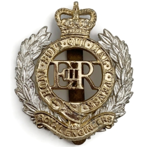 Royal Engineers Staybrite Anodised Aluminium Cap Badge - Staybright