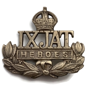 9th Jat Heroes Regiment British Indian Army IX Jats Cap Badge