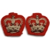 Queens Crown British Army Officers CLOTH Insignia Pips - Rank of Major Set PAIR