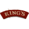 WW2 Kings Liverpool Regiment (King's) Cloth Shoulder Title Badge Flash