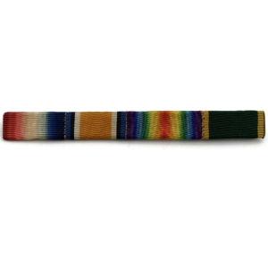 WW1 Trio 1914/15 Star, British War, Victory & Efficiency Medal Ribbon Bar - PIN BACK