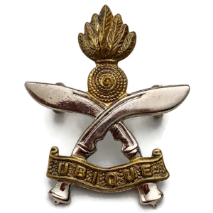 Gurkha Engineers Corps CHROME & GILT METAL Cap Badge
