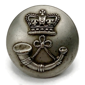 Victorian The Rifle Brigade Regiment VOLUNTEERS White Metal Tunic Button - 23mm