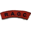 WW2 Royal Army Ordnance Corps PRINTED Cloth RAOC Shoulder Title Badge Flash